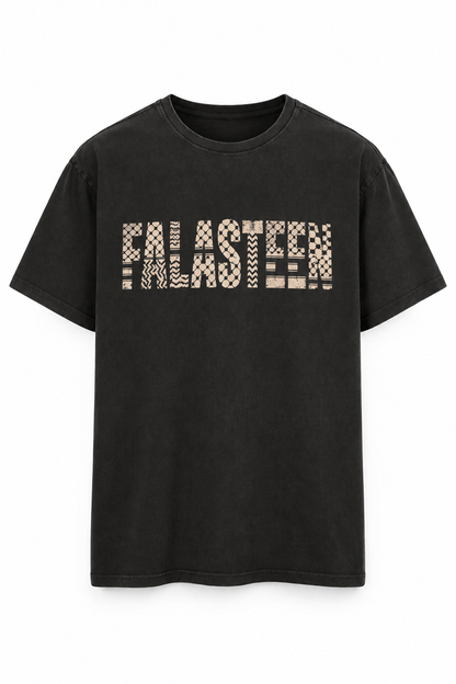 Falasteen Keffiyeh Washed Oversized Tee