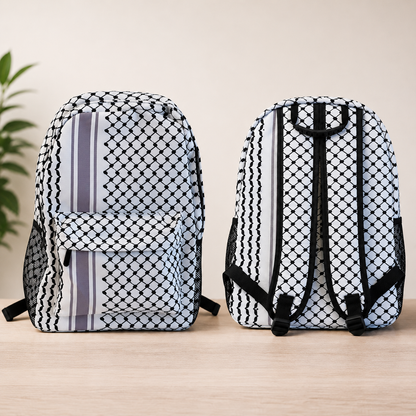 Mochila Keffiyeh - Clássico Preto & Branco