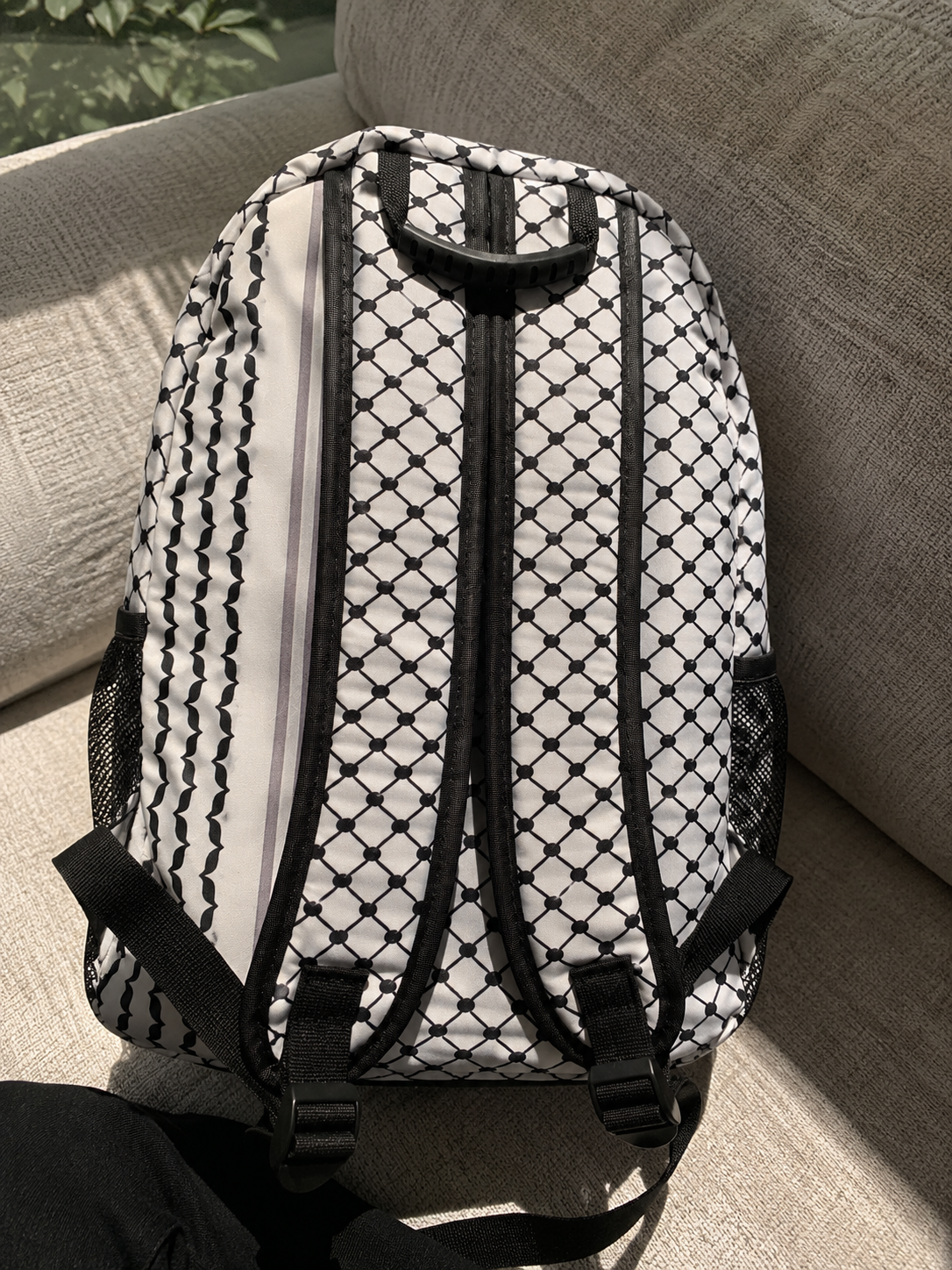 Mochila Keffiyeh - Clássico Preto & Branco