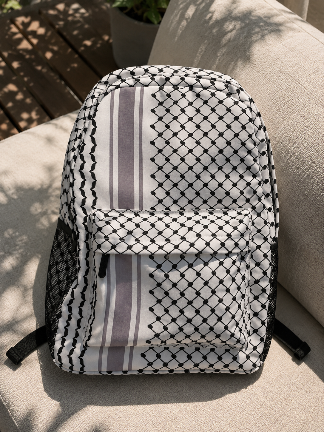 Mochila Keffiyeh - Clássico Preto & Branco
