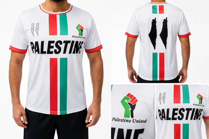 Palästina United Fußball T-Shirt Weiß