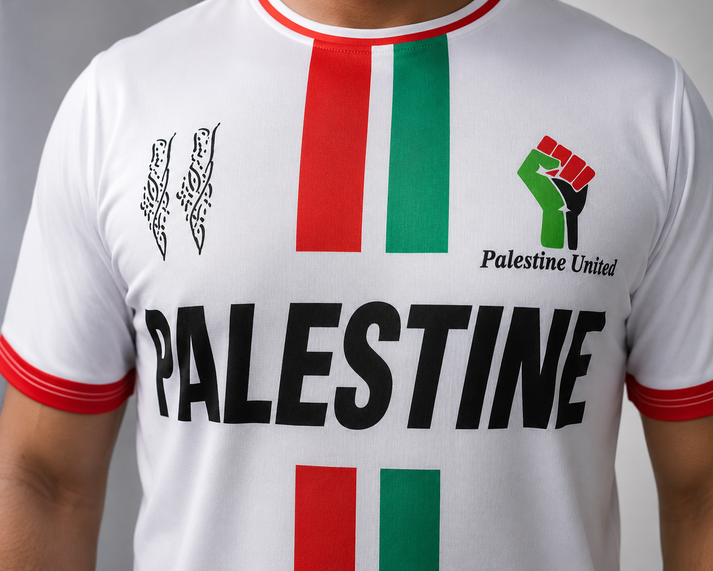 Palästina United Fußball T-Shirt Weiß