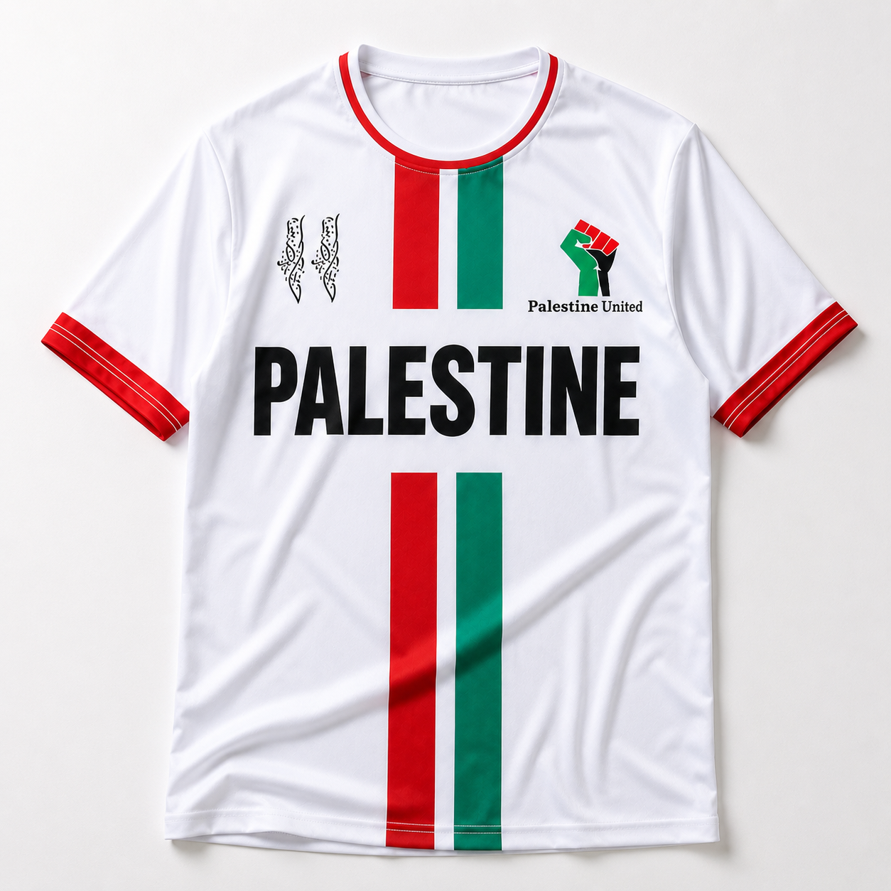 Palästina United Fußball T-Shirt Weiß