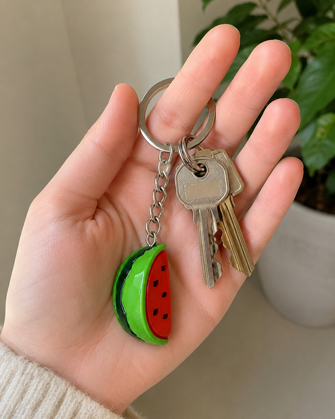 Palestina Watermeloen Slice Sleutelhanger