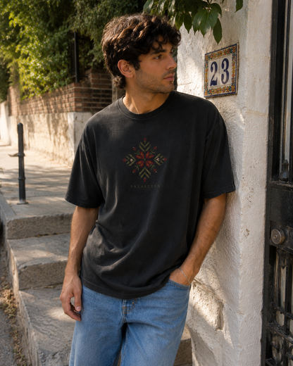 Falasteen Tatreez Bloom Oversized Tee