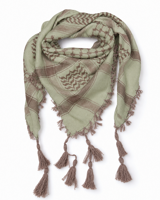 Kufiya/Keffiyeh Dessert Cream 100% Bomuld