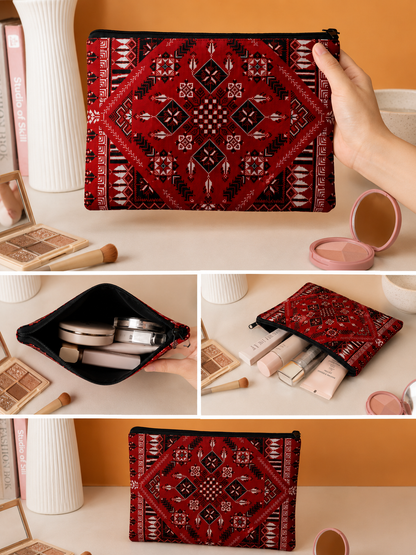 Tatreez Make-up Tas Rood