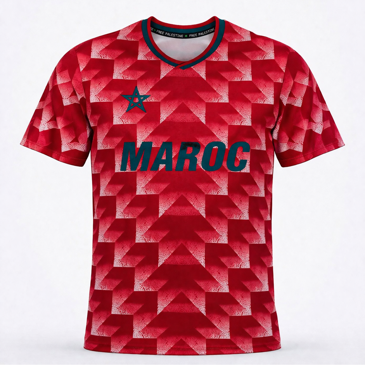 Palestina x Marocco Retro Voetbal T-shirt