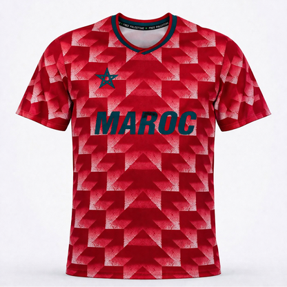 Palestina x Marocco Retro Voetbal T-shirt