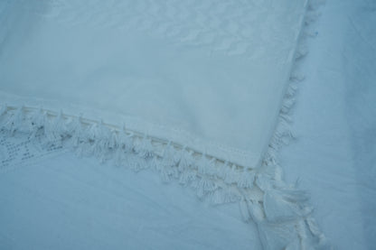 Kufiya/Keffiyeh Fully Wit 100% Katoen