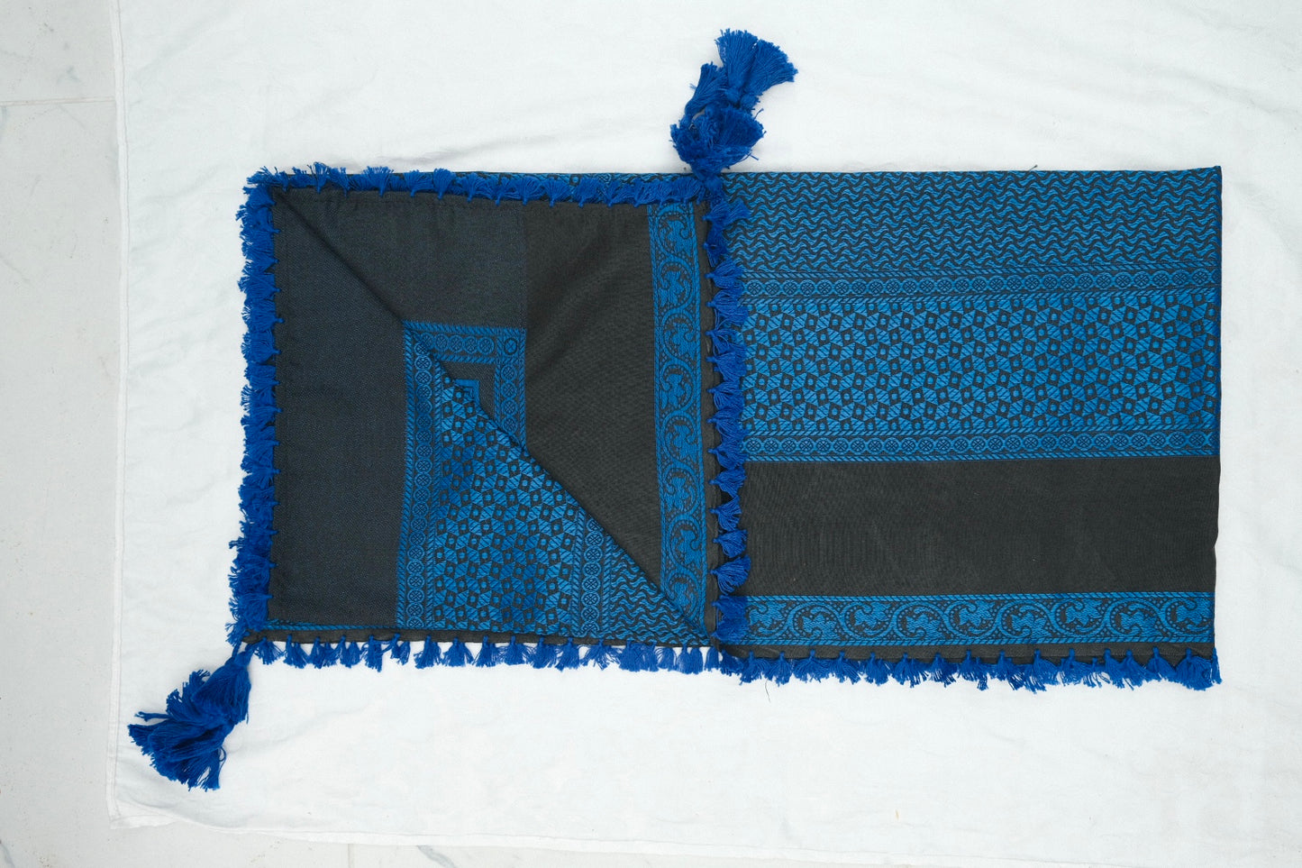 Shemagh Azul Preto