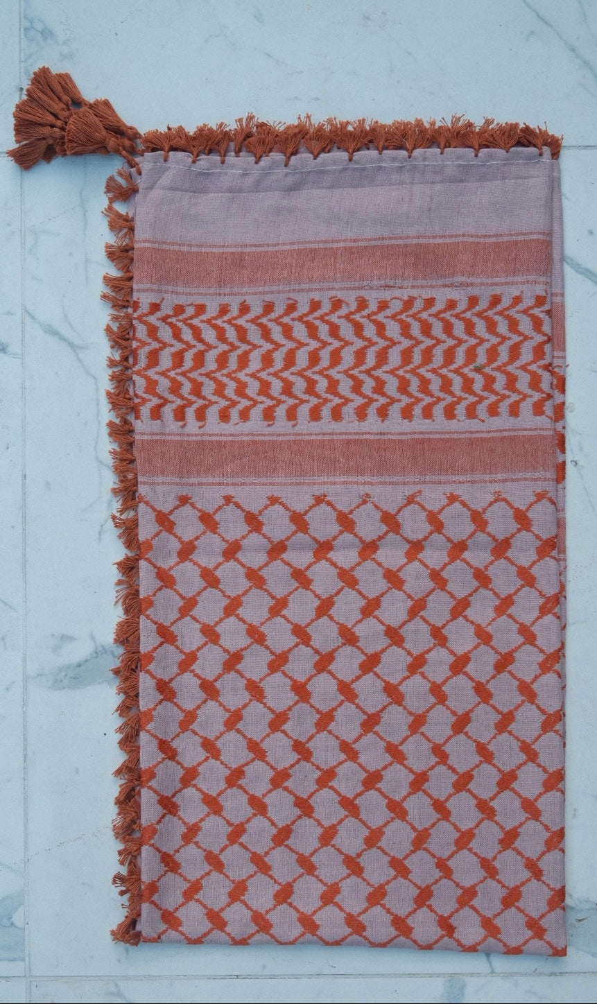 Kufiya/Keffiyeh Oranje 100% Katoen