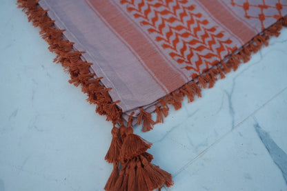 Kufiya/Keffiyeh Oranje 100% Katoen