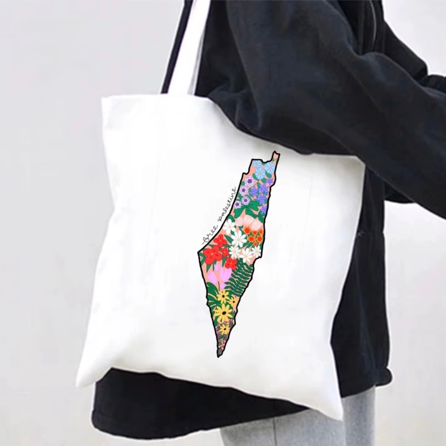 Palestine Blossom Einkaufstasche