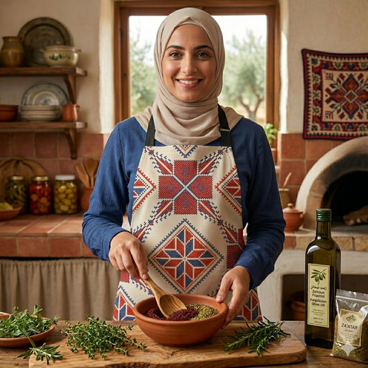 Tatreez Signature Avental Creme