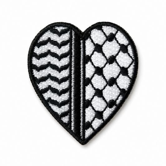 Keffiyeh Toppa a Cuore Nero/Bianco
