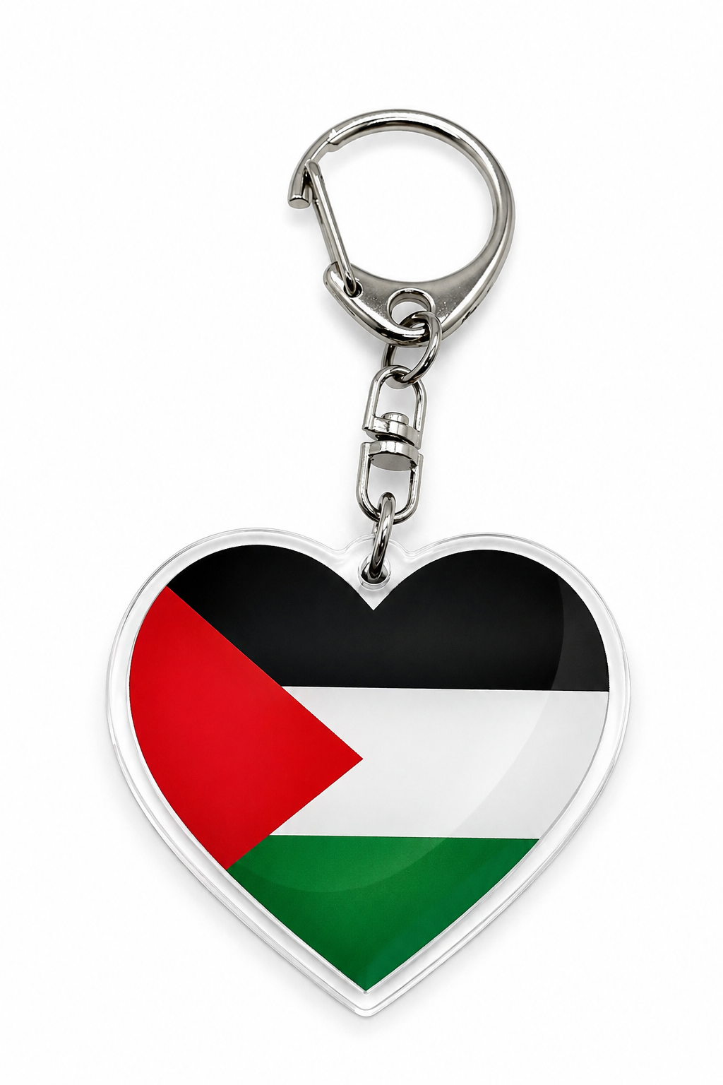 Palestine Heart Keychain