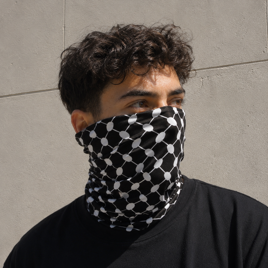 Bandana keffieh noire / cache-cou