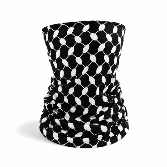 Bandana keffieh noire / cache-cou