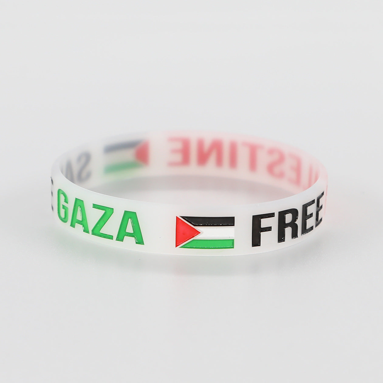 KOSTENLOSES Palästina, Save Gaza Armband Schwarz/Weiß