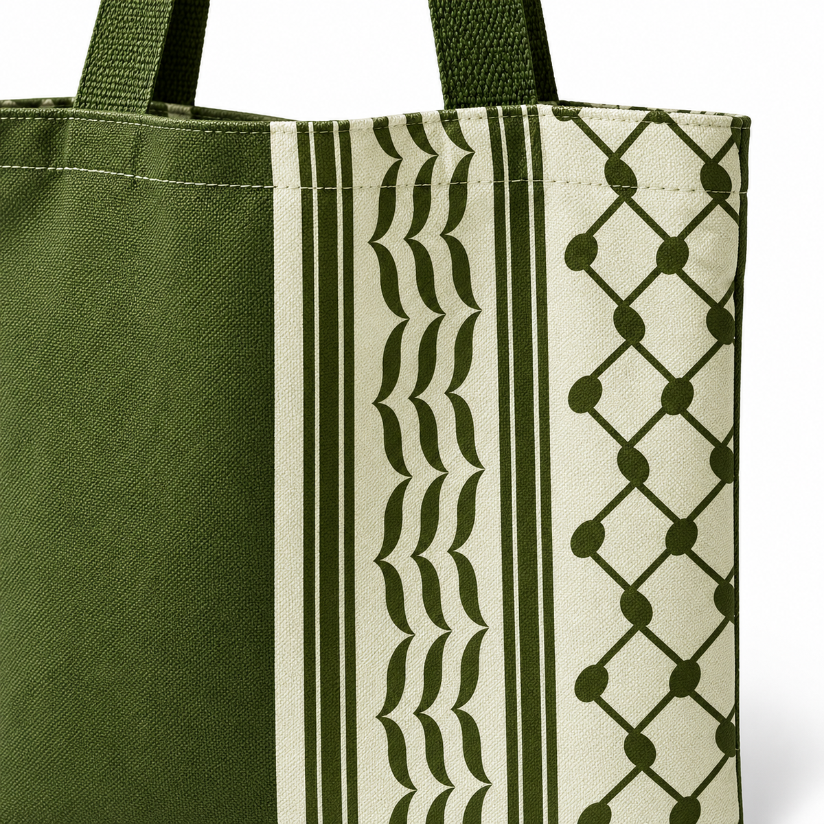 Keffiyeh Tote – Groen & Wit