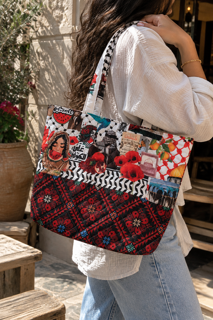 Premium Totebag med palæstinensisk kunst