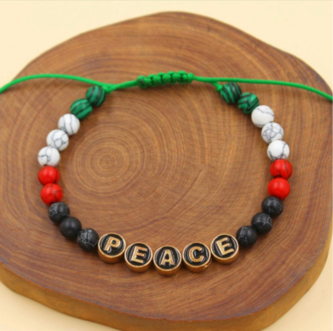 Palestina Peace-armband med färgglada pärlor