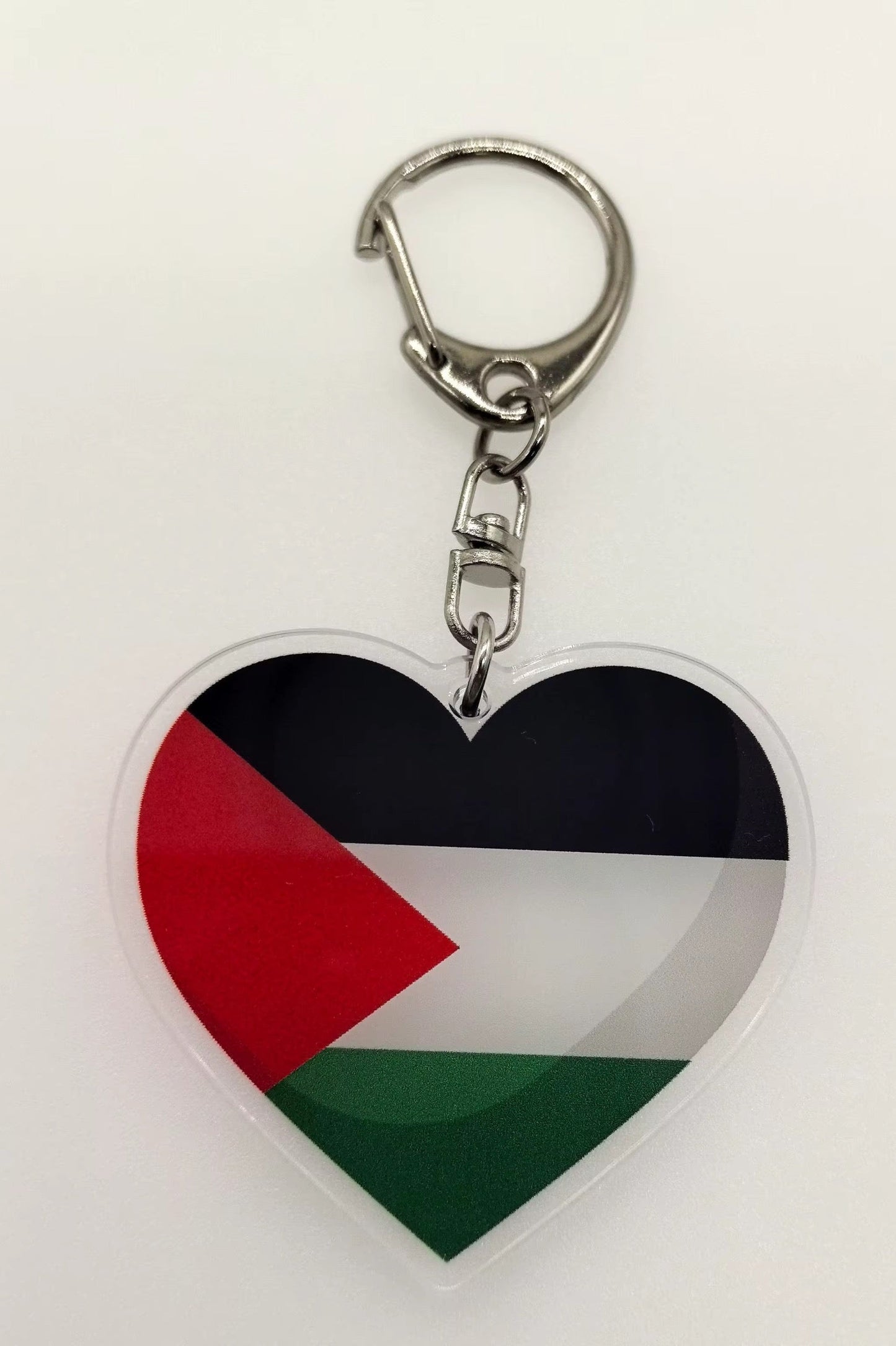 Palestine Heart Keychain