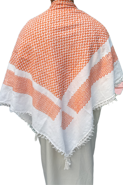 Kufiya/Keffiyeh Oranje 100% Premium Katoen