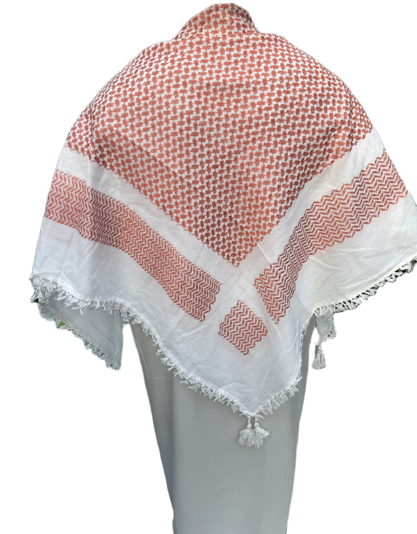 Kufiya/Keffiyeh Terracotta 100% Premium Katoen