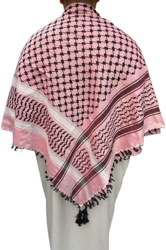 Kufiya/Keffiyeh Desert Pink 100% Katoen