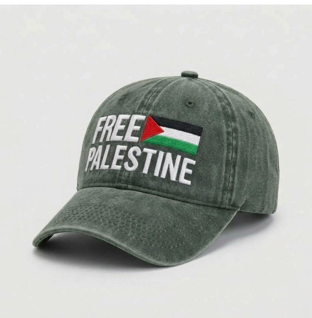 Free Palestine Gorra Vintage Verde