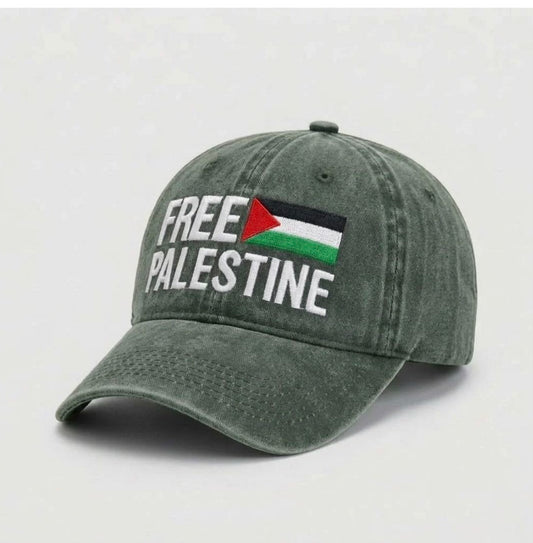 Free Palestine Pet Vintage Groen