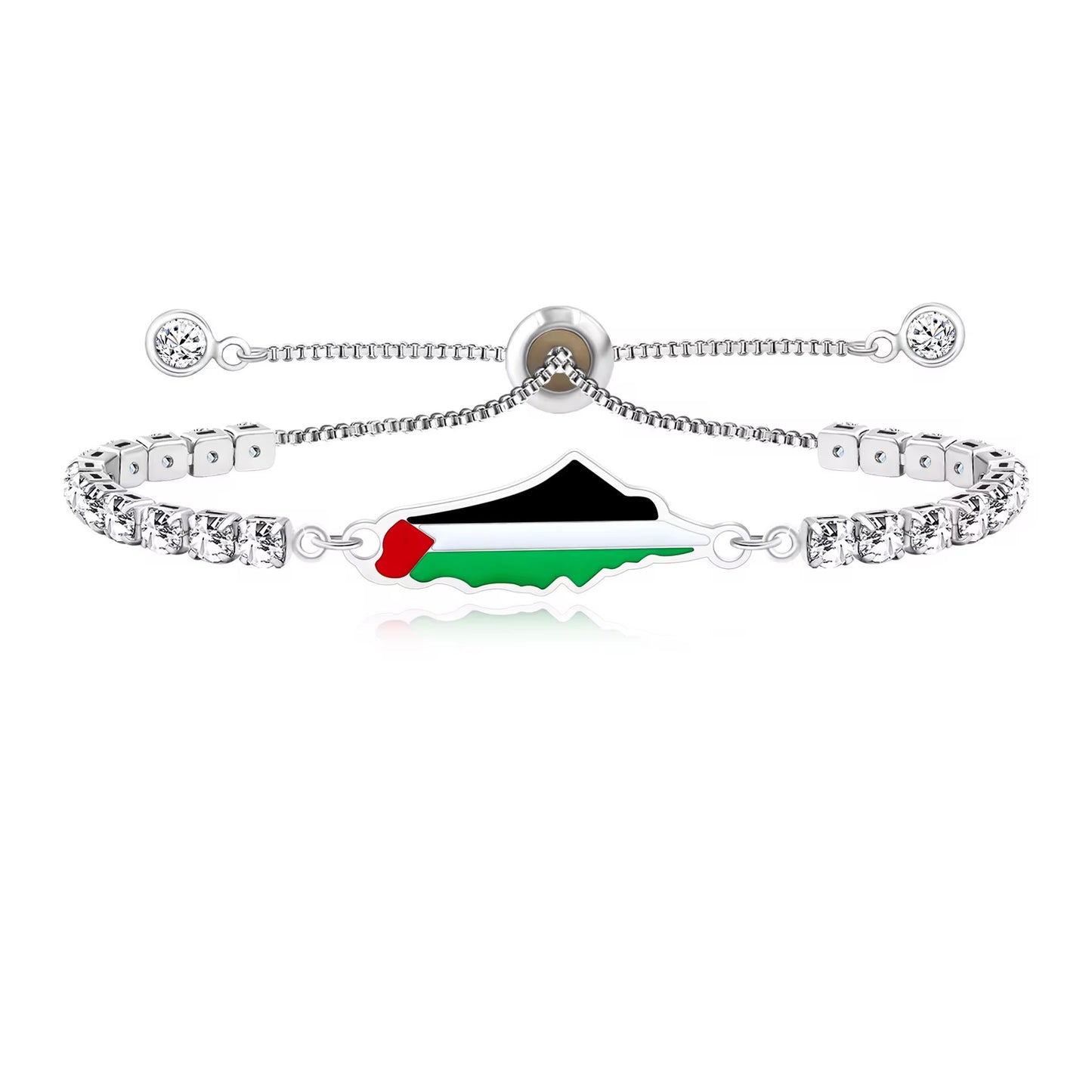 Pulsera de Palestina con Piedras Brillantes