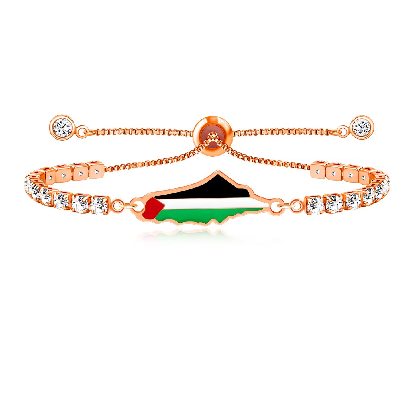 Pulsera de Palestina con Piedras Brillantes