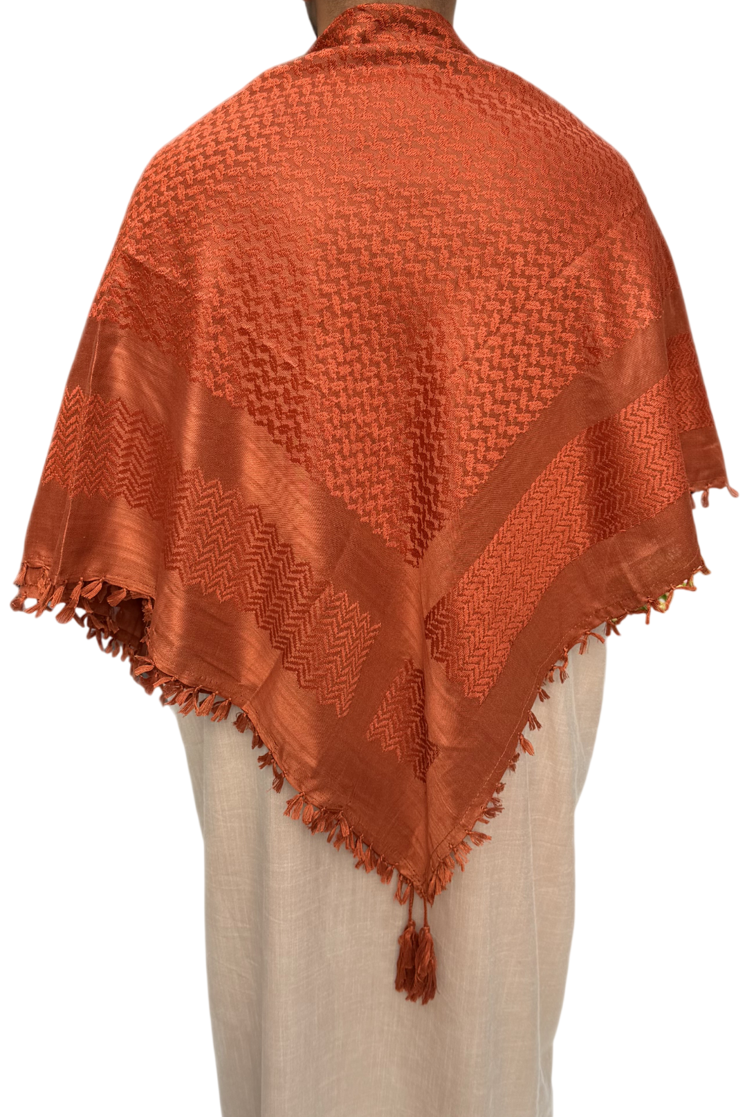 Kufiya/Keffiyeh Fully Camel Brown Premium