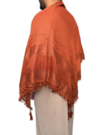 Kufiya/Keffiyeh Fully Camel Brown Premium