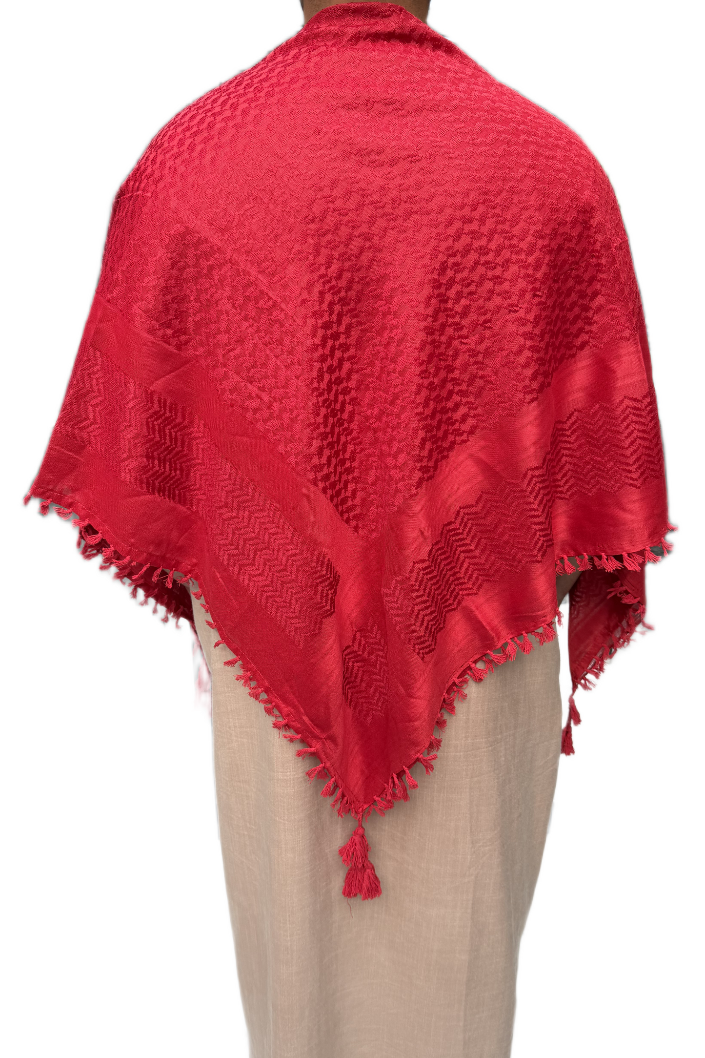 Kufiya/Keffiyeh Fully Crimson Red Premium
