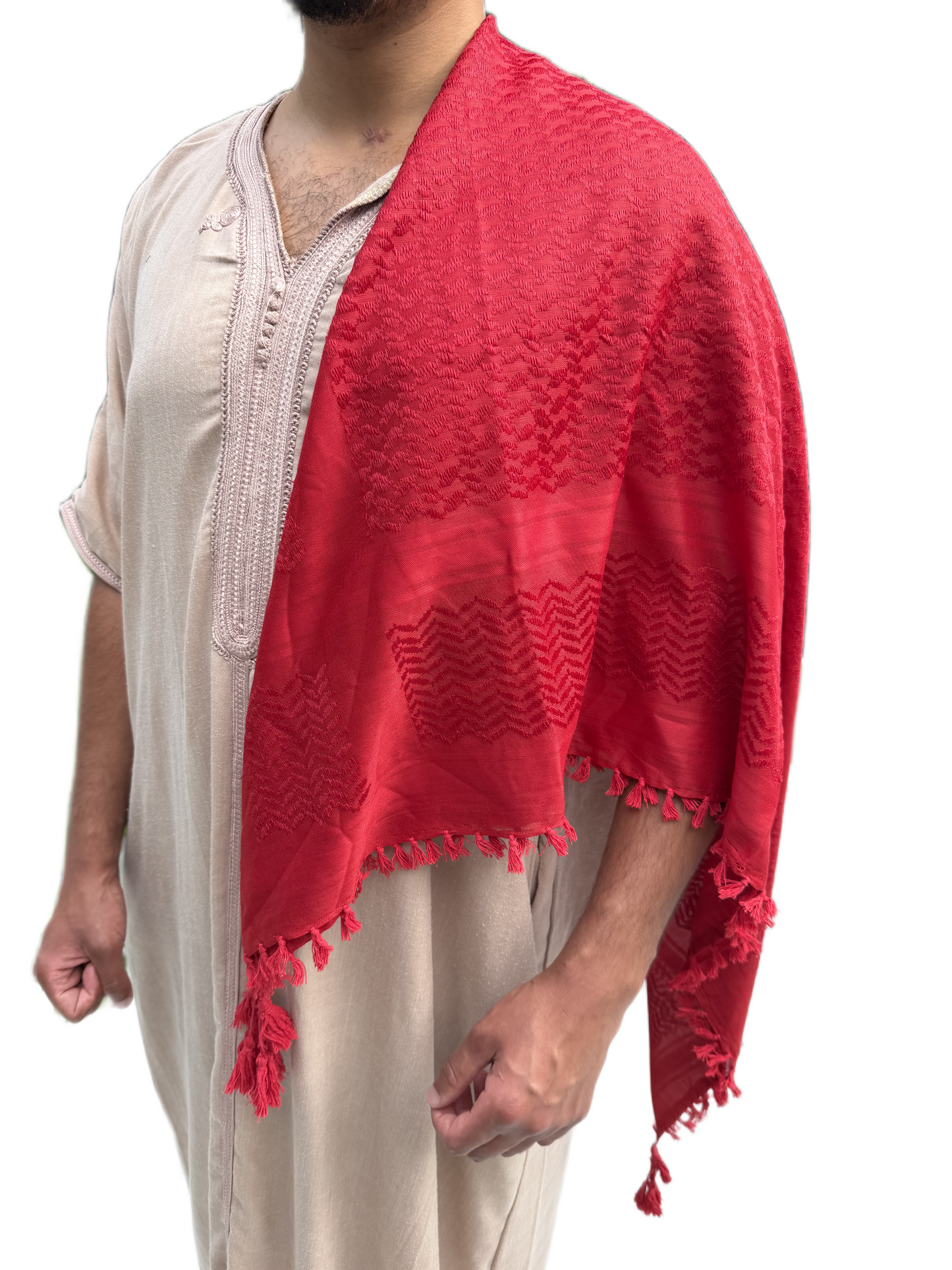 Kufiya/Keffiyeh Fully Crimson Red Premium
