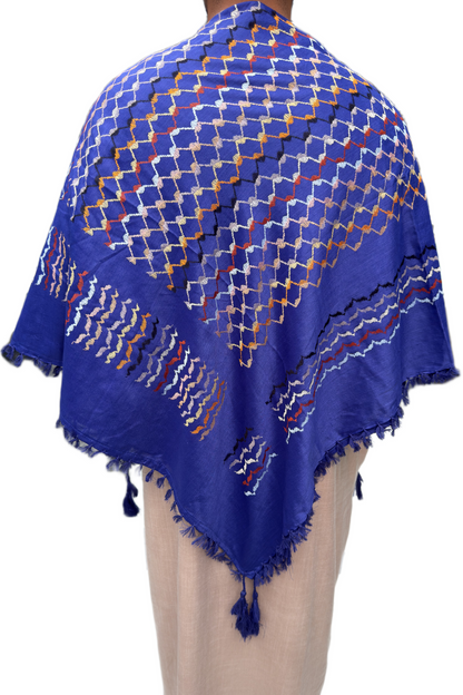 Kufiya/Keffiyeh Multi Blue