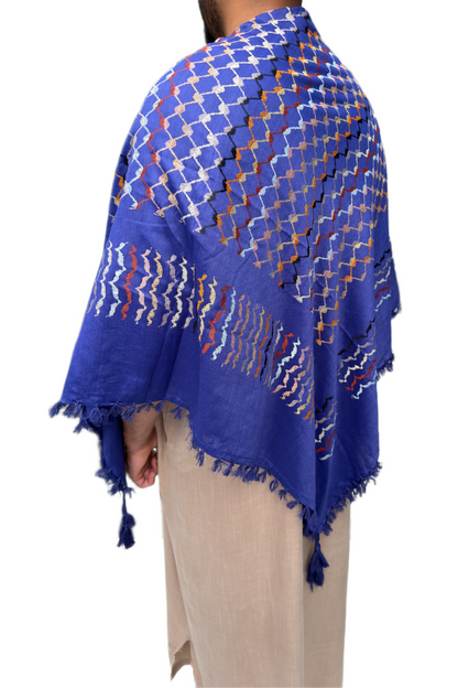 Kufiya/Keffiyeh Multi Blue