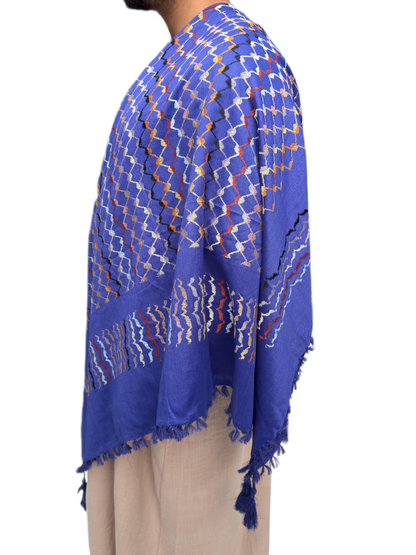 Kufiya/Keffiyeh Multi Blue
