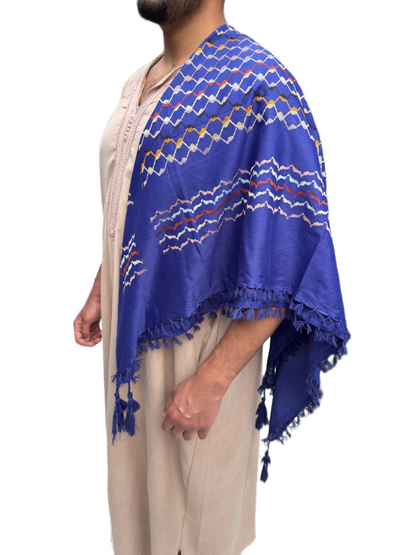 Kufiya/Keffiyeh Multi Blue