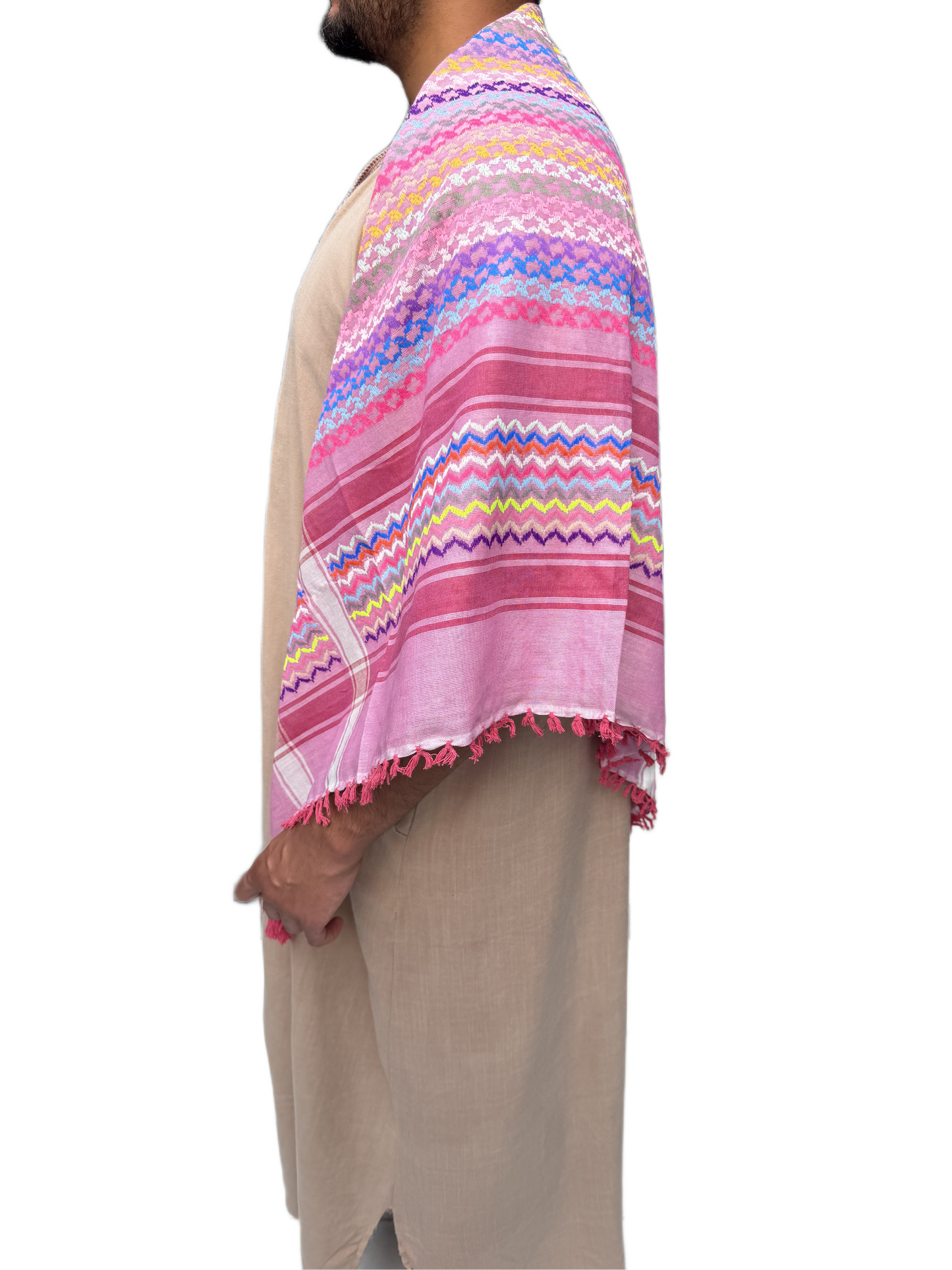Kufiya/Keffiyeh Pink Rainbow