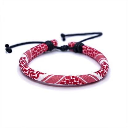 Pulseira Keffiyeh Vermelho/Verde/Preto