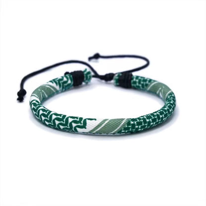 Pulseira Keffiyeh Vermelho/Verde/Preto