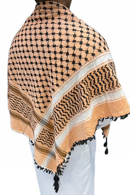 Kufiya/Keffiyeh Pêssego 100% Algodão