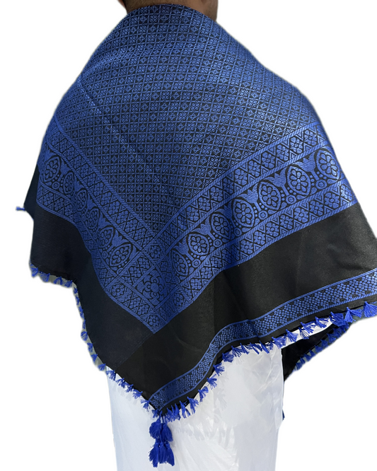 Shemagh Azul Preto