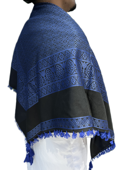 Shemagh Azul Preto
