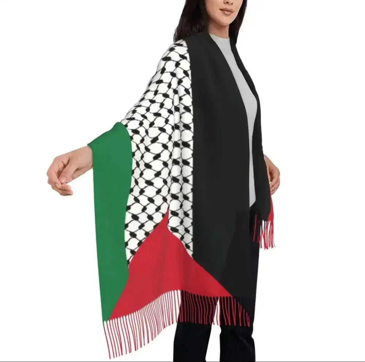 Grote Palestina Sjaal met Zachte Stof 200x70 cm
